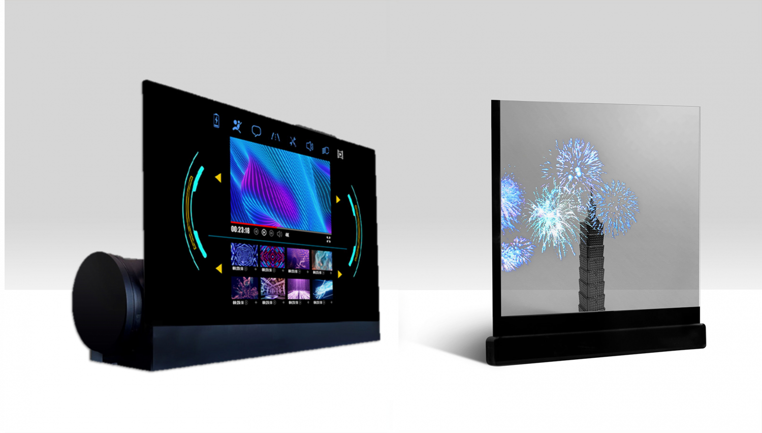 可捲式、折疊性、高透明